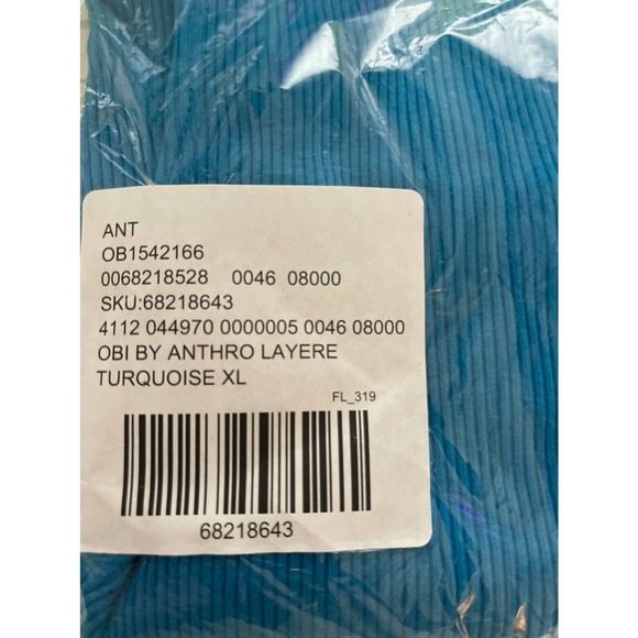 Anthropologie Layered Cutout Tank in Blue Size XL NWT - Picture 5 of 6